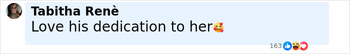 Comment by Tabitha Renè saying love his dedication to her with emojis on a social media post about Barack Obama and Michelle. Comment by Tabitha Renè saying love his dedication to her with emojis on a social media post about Barack Obama and Michelle.