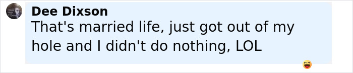 Comment about married life discussing digging out of a hole, referencing Barack Obama and Michelle after presidency. Comment about married life discussing digging out of a hole, referencing Barack Obama and Michelle after presidency.