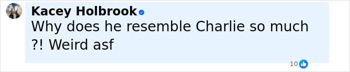 Screenshot of a social media comment questioning the resemblance between Tyler Robinson and Charlie Kirk.