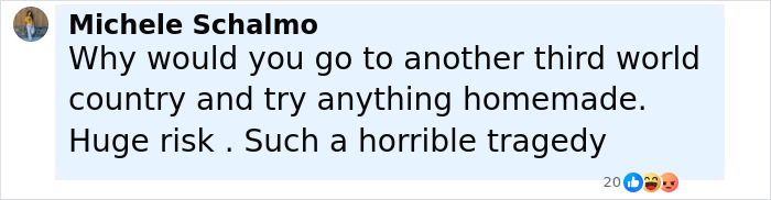 Comment about tragic twist in poisoned limoncello causing loss of lives of newly engaged couple, highlighting parental grief and call for justice.