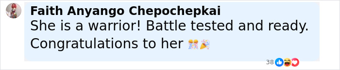 Comment praising a woman as a warrior and congratulating her, related to Erika Kirk appointed CEO of Turning Point USA.