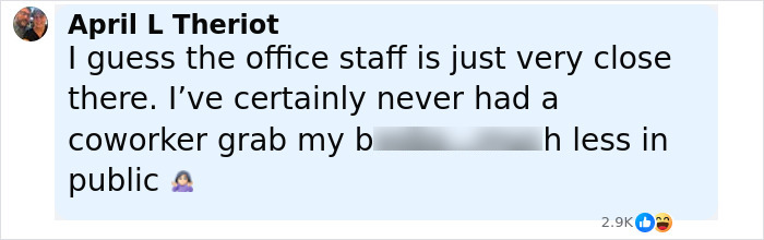 Text post by April L Theriot about coworker behavior, related to Kristin Cabot Coldplay scandal and Andy Byron reactions.