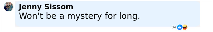 Comment by Jenny Sissom saying "Won't be a mystery for long" with reactions below, related to mystery bearded man in crowd during Charlie Kirk's attack.