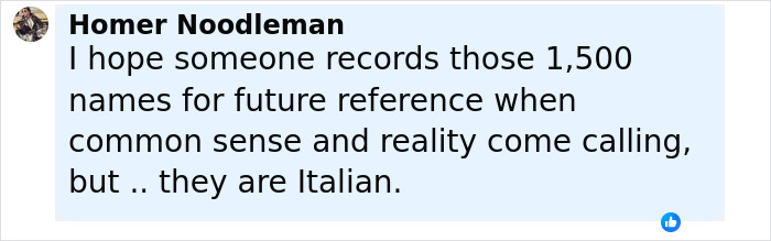 Comment by Homer Noodleman expressing hope someone records 1,500 petition names related to Gal Gadot Venice Film Festival ban.