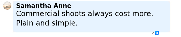 Comment by Samantha Anne in a social media thread discussing Airbnb owners charging influencer for selfie inside invisible house.
