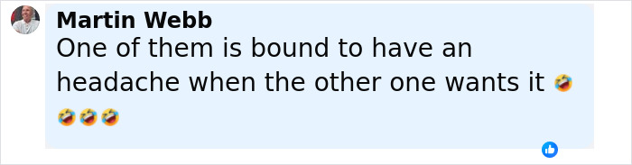 Comment by Martin Webb humorously addressing questions about intimacy in the marriage of a conjoined twin and husband.