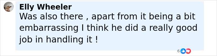 Comment by Elly Wheeler praising Coldplay&rsquo;s Chris Martin for handling a political speech moment at a concert well.