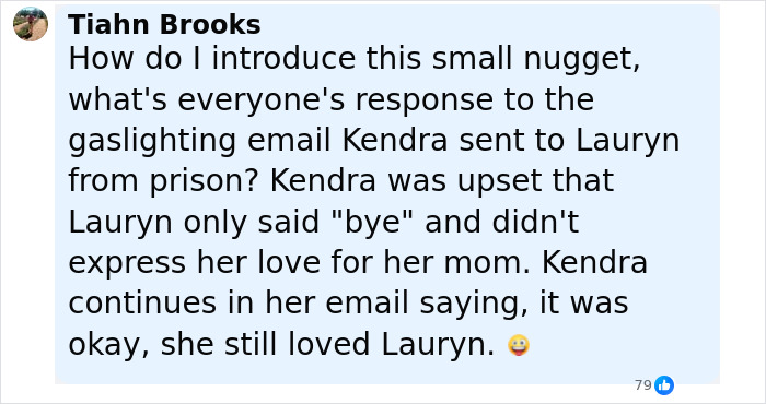 Screenshot of a social media comment discussing a mom who anonymously sent lewd texts to her daughter. Screenshot of a social media comment discussing a mom who anonymously sent lewd texts to her daughter.