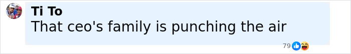 Comment on social media discussing a CEO's family reaction, related to America's Next Top Model Luigi Mangione Shein ad controversy.