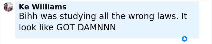Comment by Ke Williams criticizing the study of laws with an expression of frustration and disbelief. Comment by Ke Williams criticizing the study of laws with an expression of frustration and disbelief.