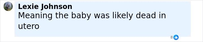 Comment discussing autopsy findings related to the gender of a newborn found in a cheerleader's closet.