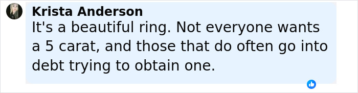 Woman’s engagement post with a comment about ring size and debt goes viral for all the wrong reasons. Woman’s engagement post with a comment about ring size and debt goes viral for all the wrong reasons.