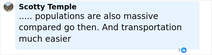 Comment from Scotty Temple discussing mass fury after Charlie Kirk's funeral, comparing it to historical events.