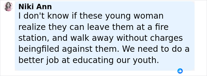 Social media post discussing motherhood and educating youth amid 21-year-old who hid baby's body in a closet case.