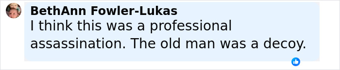 Comment from BethAnn Fowler-Lukas suggesting a professional assassination in the last moments of Charlie Kirk. Comment from BethAnn Fowler-Lukas suggesting a professional assassination in the last moments of Charlie Kirk.