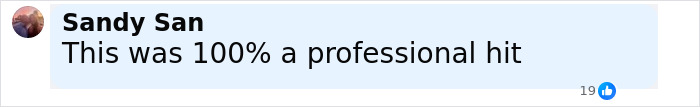 Comment stating this was a professional hit, referencing major FBI update on Charlie Kirk assassination sniper evidence.