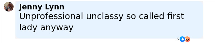Comment about Melania Trump not curtsying to British royals during state visit shown on social media post. Comment about Melania Trump not curtsying to British royals during state visit shown on social media post.