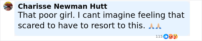 Facebook comment by Charisse Newman Hutt expressing sympathy for a cheerleader allegedly hiding newborn&rsquo;s body in closet.