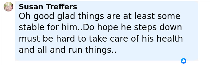 Comment expressing hope for King Charles' health and stability amid his incurable cancer update.