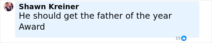 Facebook comment by Shawn Kreiner praising a father involved in a vulgar confrontation with viral Phillies Karen over MLB ball.