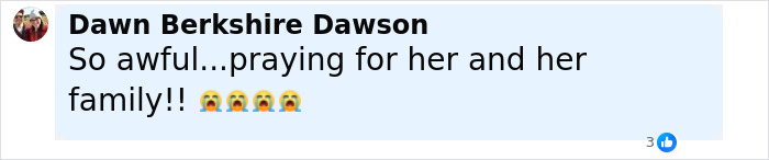 Facebook comment expressing sympathy and prayers for Disney influencer's family after tragic accident claims children.