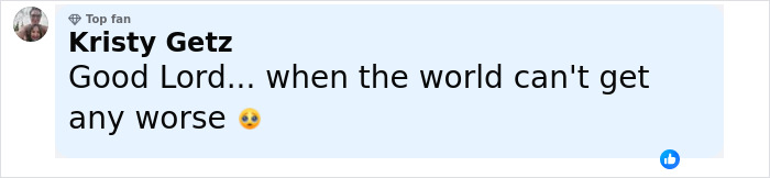 User Kristy Getz expressing shock and sadness over tragic accident involving Disney influencer's children and husband in ICU.