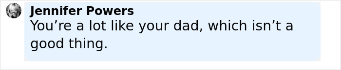 Text message from Jennifer Powers saying You&rsquo;re a lot like your dad, which isn&rsquo;t a good thing, related to Richard Gere&rsquo;s multimillion-dollar home issue.