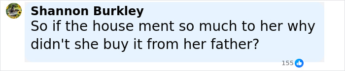 Comment from Shannon Burkley questioning why Paul Simon&rsquo;s daughter did not buy Richard Gere&rsquo;s multimillion-dollar home.