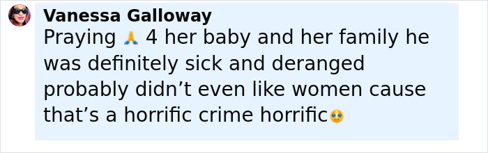 Comment expressing concern for a mom who married a man she met online and was found lifeless at their home.