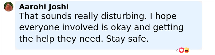 Comment expressing concern and hope for safety related to the American Nightmare mom who married man met online found lifeless case.