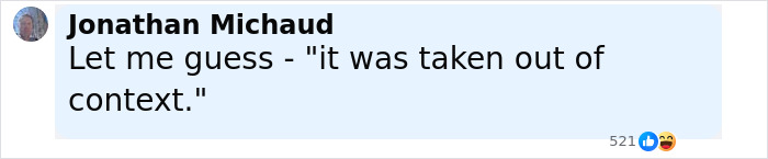 Comment by Jonathan Michaud on social media, reacting to news host slammed for evil comment during Ukrainian refugee attack discussion. Comment by Jonathan Michaud on social media, reacting to news host slammed for evil comment during Ukrainian refugee attack discussion.