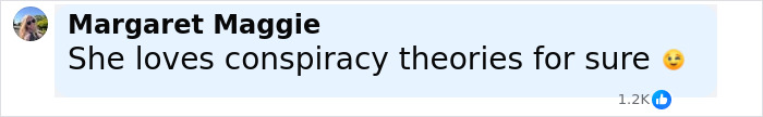 Comment on social media saying she loves conspiracy theories, reacting to Candace Owens and Charlie Kirk situation. Comment on social media saying she loves conspiracy theories, reacting to Candace Owens and Charlie Kirk situation.