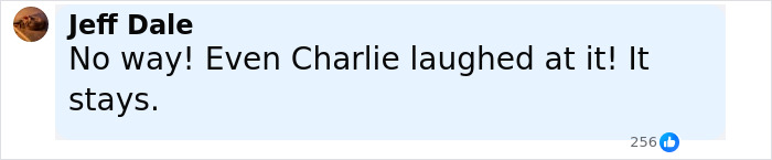 Facebook comment by Jeff Dale stating no way and that Charlie laughed at it, related to South Park viewers enraged over eerie episode.