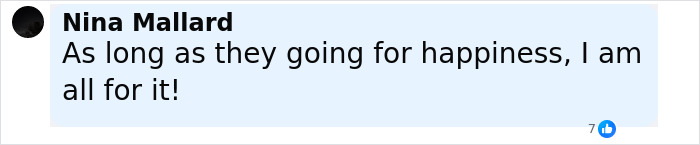 Comment from Nina Mallard supporting conjoined twin Carmen Andrade's intimate life with her husband amid backlash.