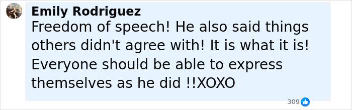 Emily Rodriguez commenting on freedom of speech and expression in a social media post about Charlie Kirk controversy. Emily Rodriguez commenting on freedom of speech and expression in a social media post about Charlie Kirk controversy.
