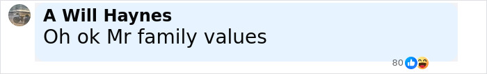 Comment by A Will Haynes saying Oh ok Mr family values, related to Elon Musk accused of hypocrisy after reposting viral message.