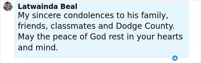Comment expressing condolences for a promising teen golfer who passed away during a school homecoming prank.