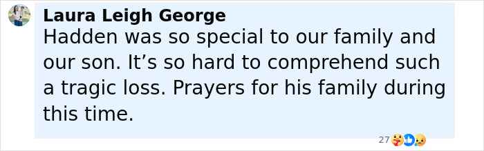 Comment expressing condolences for a promising teen golfer passing away during a school homecoming prank.