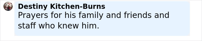 Comment expressing prayers for family, friends, and staff of a promising teen golfer who passed away during school homecoming prank.