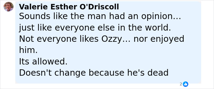 Comment discussing opinions on Ozzy Osbourne amid Roger Waters and Ozzy's son feud about idiocy and nonsense. Comment discussing opinions on Ozzy Osbourne amid Roger Waters and Ozzy's son feud about idiocy and nonsense.