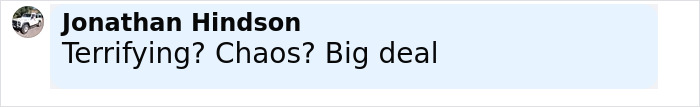 Comment from Jonathan Hindson saying Terrifying? Chaos? Big deal in a social media post discussing passengers eating passports and flushing them during flight. Comment from Jonathan Hindson saying Terrifying? Chaos? Big deal in a social media post discussing passengers eating passports and flushing them during flight.