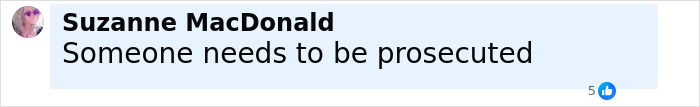 Comment by Suzanne MacDonald stating someone needs to be prosecuted in tragic poisoned limoncello case.