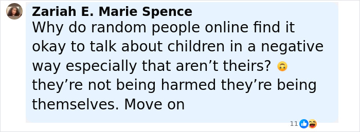 Social media post by Dancing With The Stars pro defending her 3-year-old son's feminine appearance against trolls.