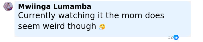 Comment saying the mom seems weird while watching a video, related to anonymous bullying and shocking confession.