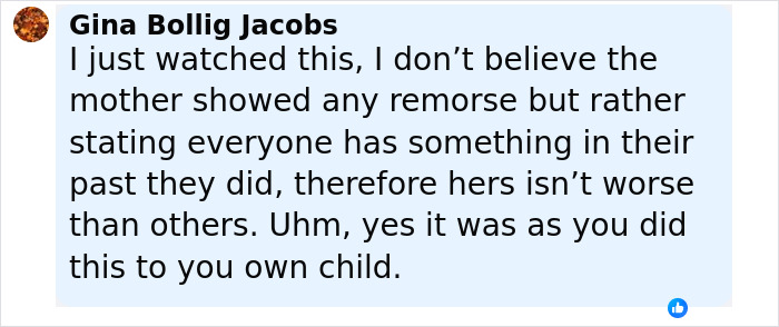 Screenshot of a social media comment discussing a mom&rsquo;s shocking confession after anonymously bullying her daughter for a year.