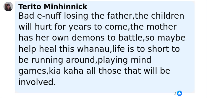 Comment by Terito Minhinnick on family struggles after mom of 3 missing kids appeared in court over DUI.