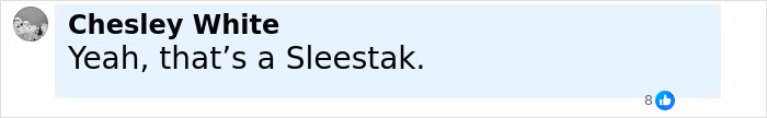 Comment mentioning a Sleestak character in a social media thread with user profile picture and 8 reactions.