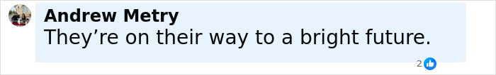 Comment by Andrew Metry saying they&rsquo;re on their way to a bright future, highlighting support for two mothers applauded for turning in children.