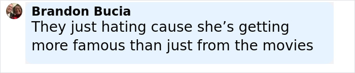 Comment from Brandon Bucia discussing a Harry Potter star breaking silence after fan event ban over adult account.