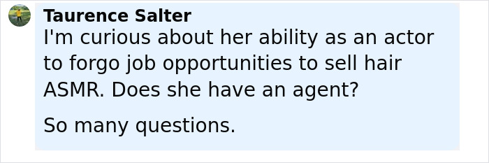 Comment expressing curiosity about Harry Potter star&rsquo;s career after being banned from fan event for adult account.